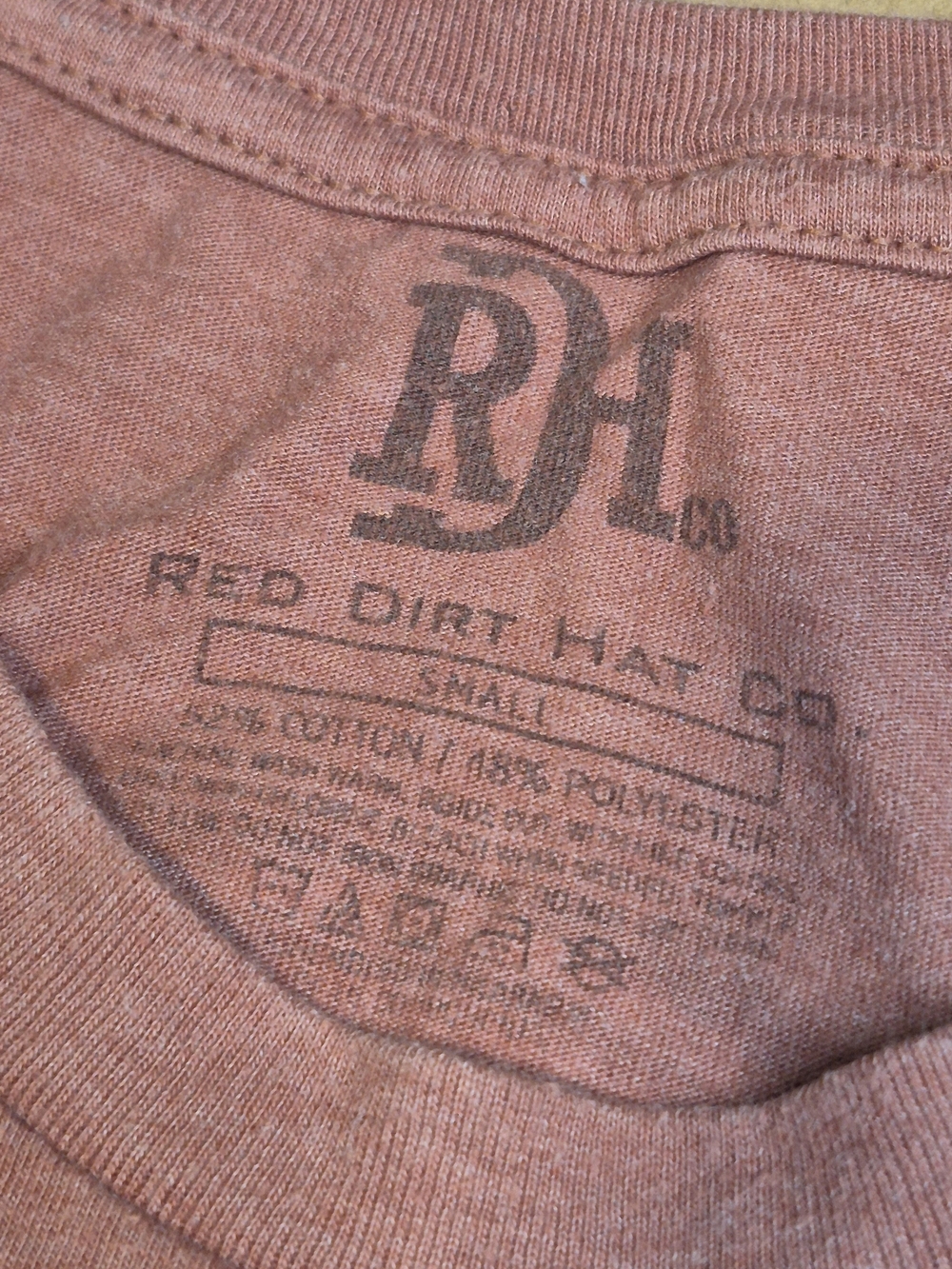 Red Dirt Hat Company Short Sleeve Tee - Dusty Maroon 4608/7 - Picture 7 of 7
